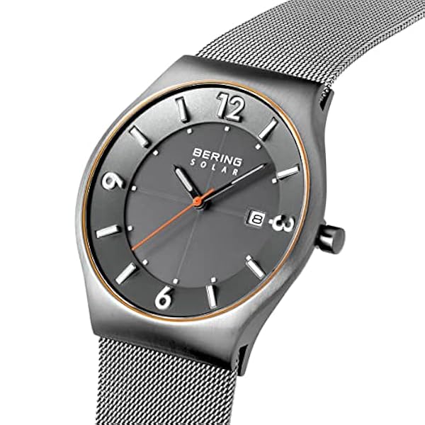 BERING Analog solklocka med rostfritt stål armband 14440-073-A